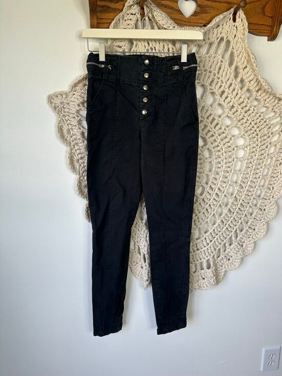 A.L.C. Pants - A.L.C Rowan Moto Zipper Button Fly High Rise Skinny Pants Size 2